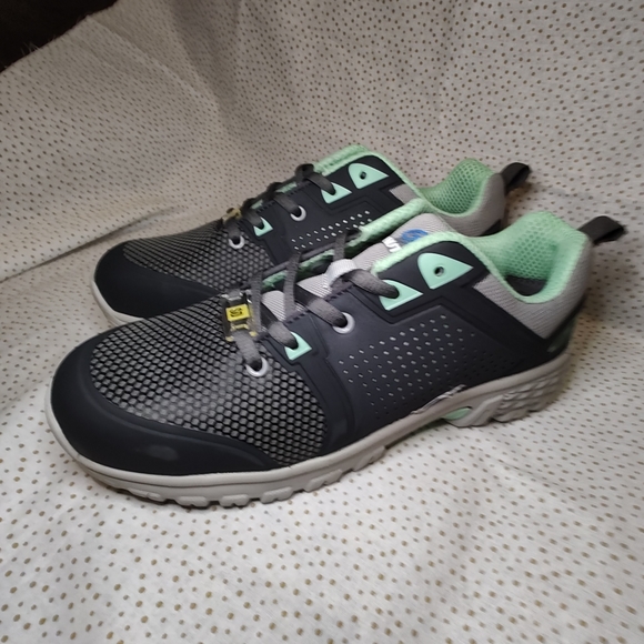 Nautilus Women's Zephyr Safety Toe Athletic Safety Shoes N1355 Gray/Mint Sz 11W - Picture 6 of 13